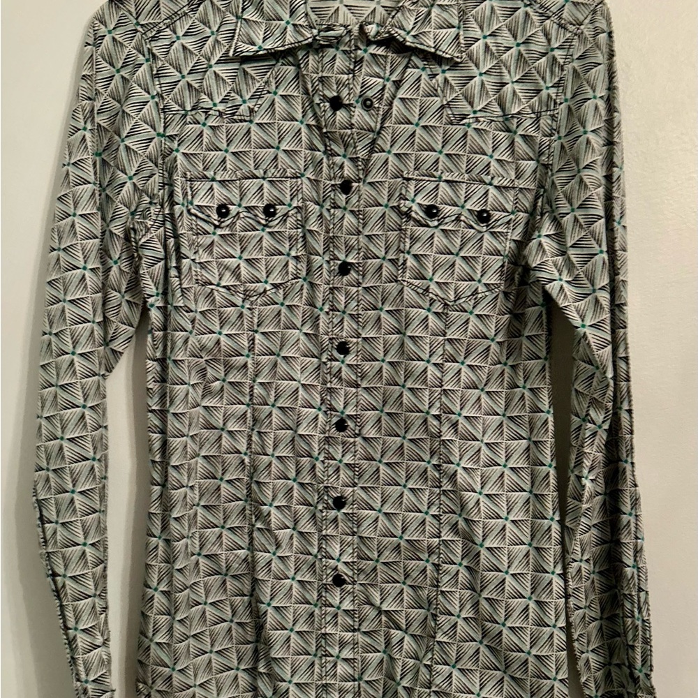 Geometric Patterned Men's Shirt